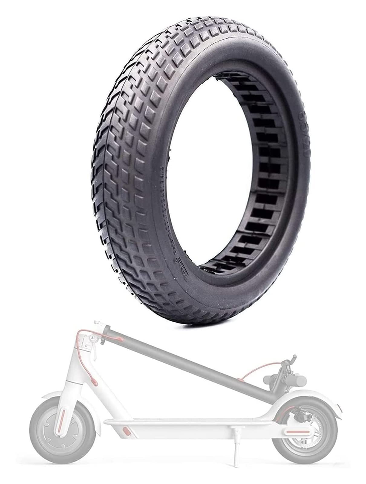 Pièces de scooter antidérapantes pneu 8,5 pouces solide pour trottinette