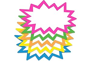 Neon Starburst Signs for Retail | 50 Pricing Cards & 50 Sticker Dots