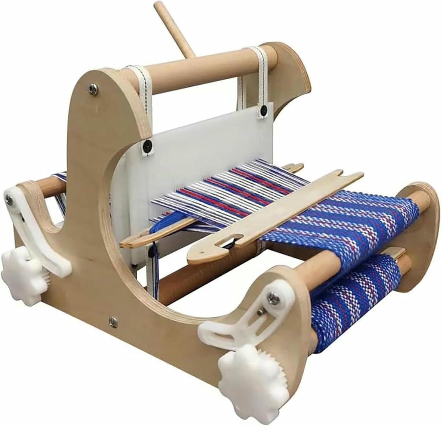 DIY Hand-Knitting Weaving Machine, Desktop Wooden Weaving Loom Kit with Shuttles & Rigid Healds, Weaving Width 20CM, Art Craft Kit for Beginners, Craft Artist