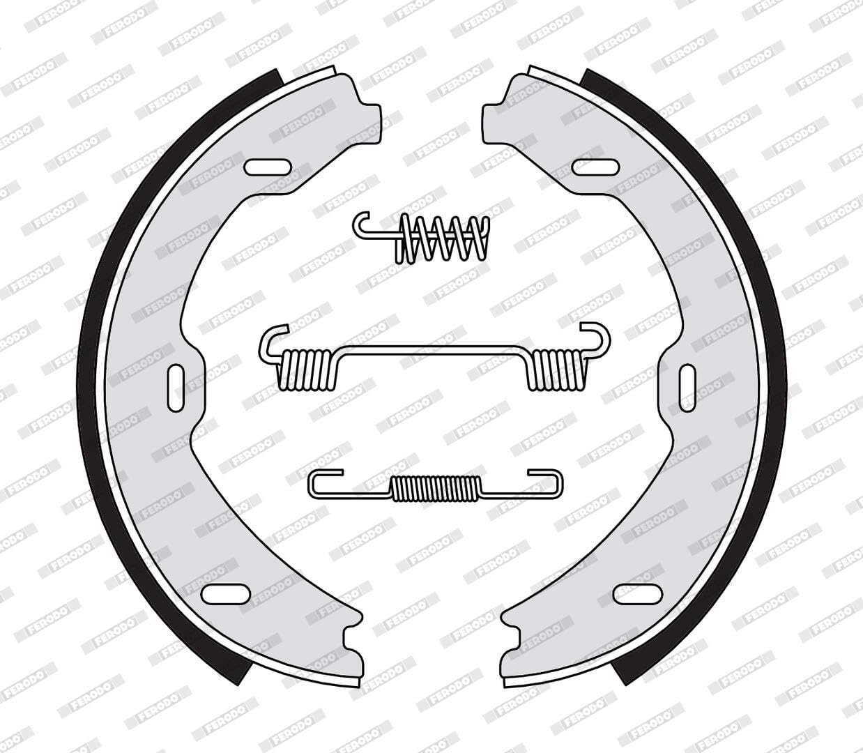 FERODO FSB4307 Kit ganasce freni con leva freno a mano Posteriore | Compatibile con: MERCEDES-BENZ S-CLASS, S-CLASS Coupe