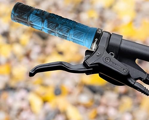 Vista 47 de Puños de manillar de bicicleta de doble bloqueo - Puños cómodos de goma para bicicleta de montaña BMX (Enchufe de bloqueo de aluminio+empuñaduras)