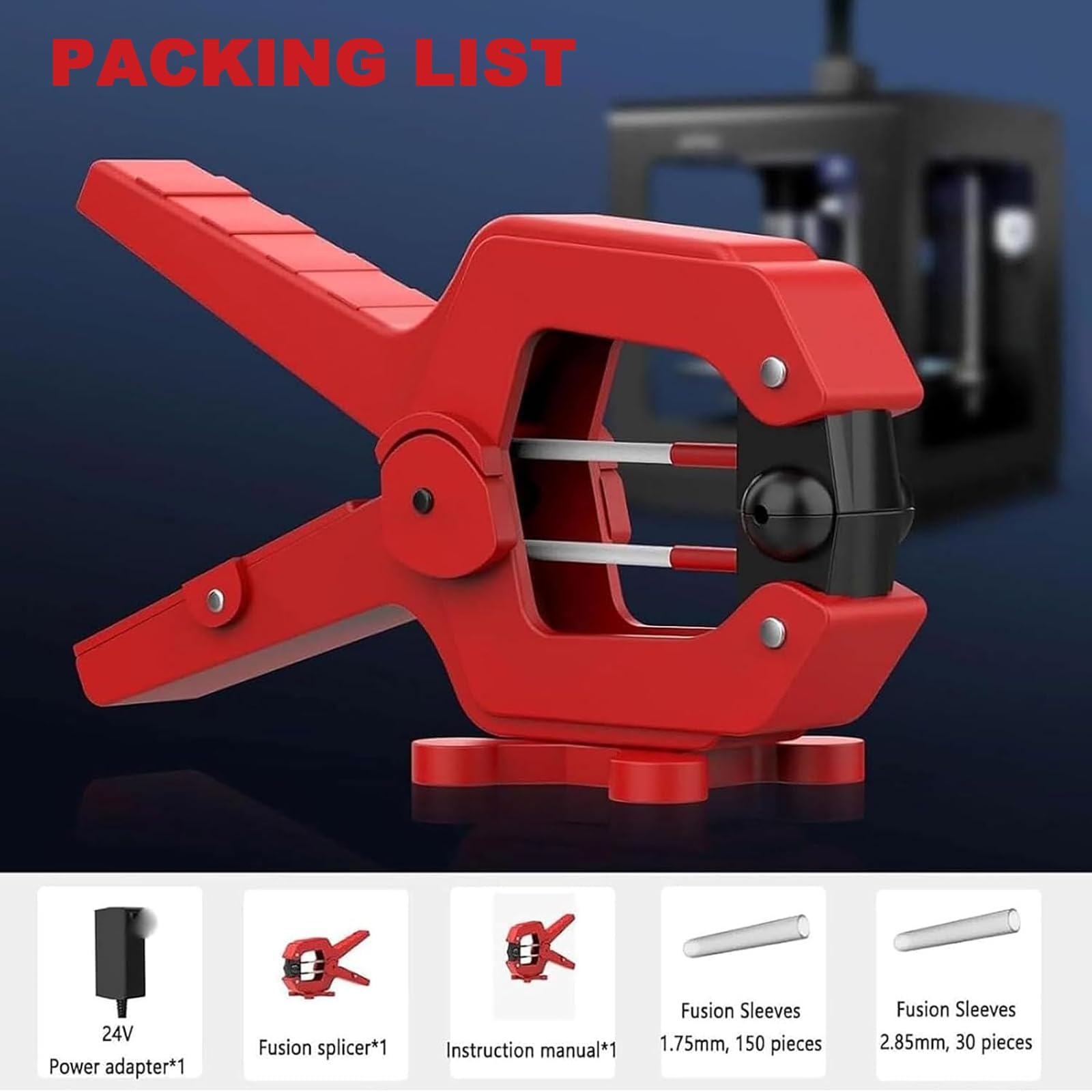 Narzędzie do spawarki filamentu do drukowania 3D, materiały eksploatacyjne do druku 3D (najwyższy 240°) do filamentu 1,75 mm i 2,85 mm, naprawa ogrzewania przestrzennego 360° uszkodzone włókna do PLA