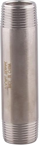 Miniatura 99 de 1/2" X 1/2" NPT Macho NPT Acero Inoxidable 304 Acoplamiento De Tubo De Acoplamiento De Acoplamiento De Tubo De Montaje 4" Longitud