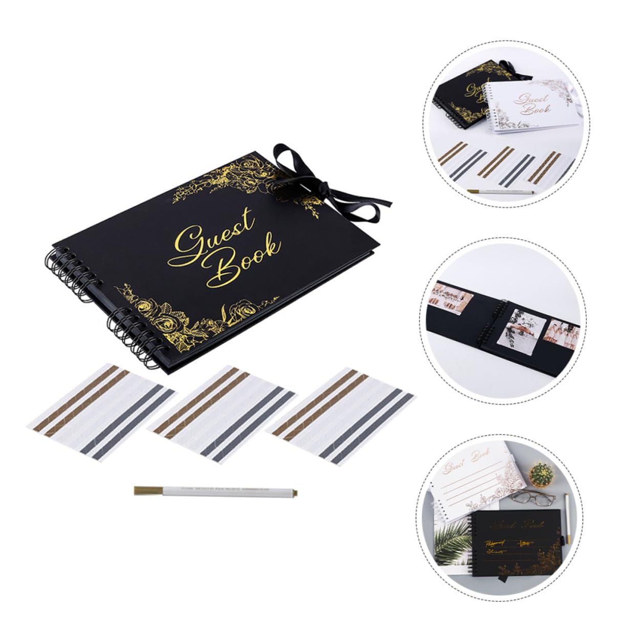 Gästebuch Hochzeit Elegantes Gästebuch Mit Goldprägung Seiten Für Unterschriften Und Persönliche Nachrichten Für Hochzeitszeremonien Und Feierlichkeiten