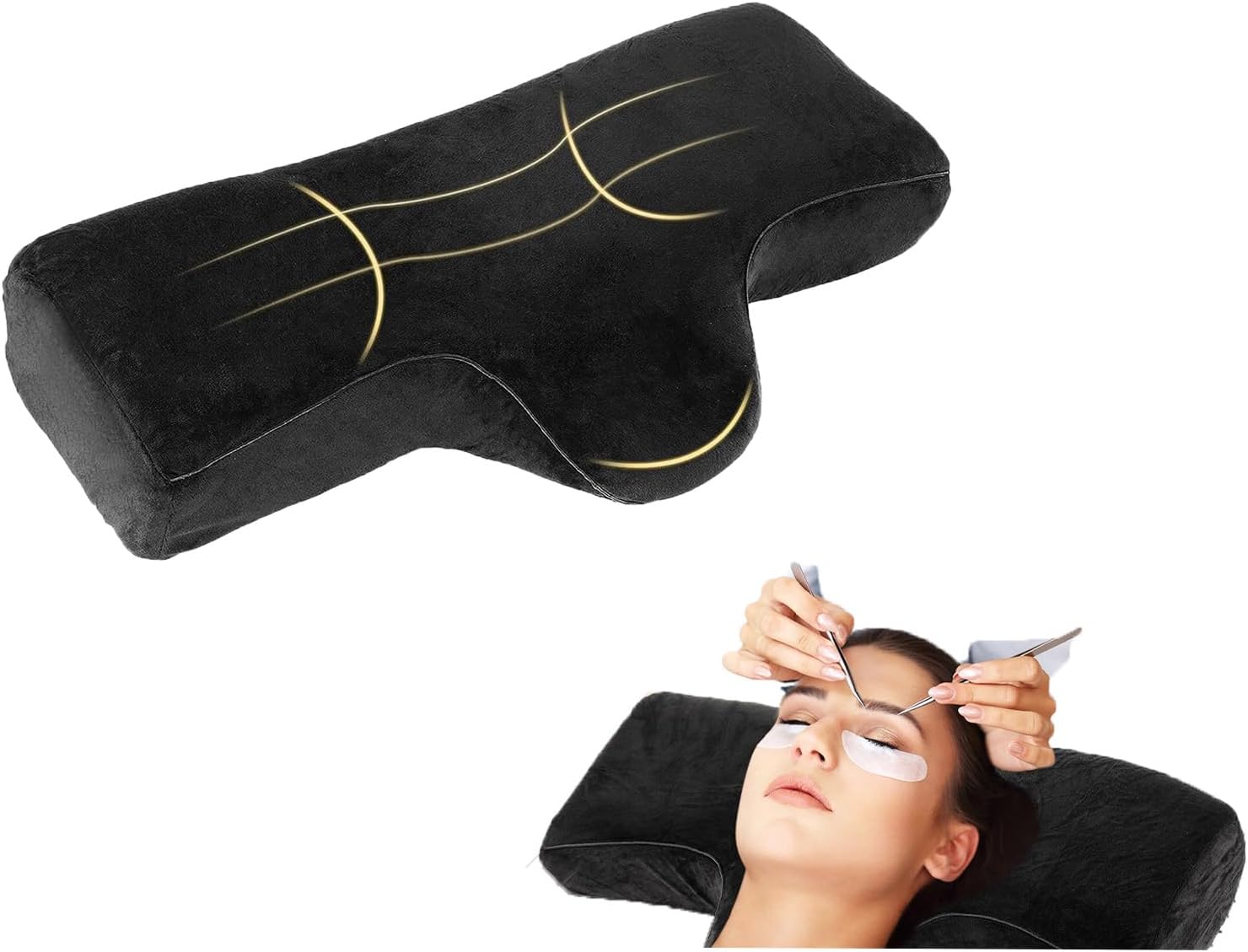 VARIPOWDER Eyelash Pillow Lash Extension Pillow Contour