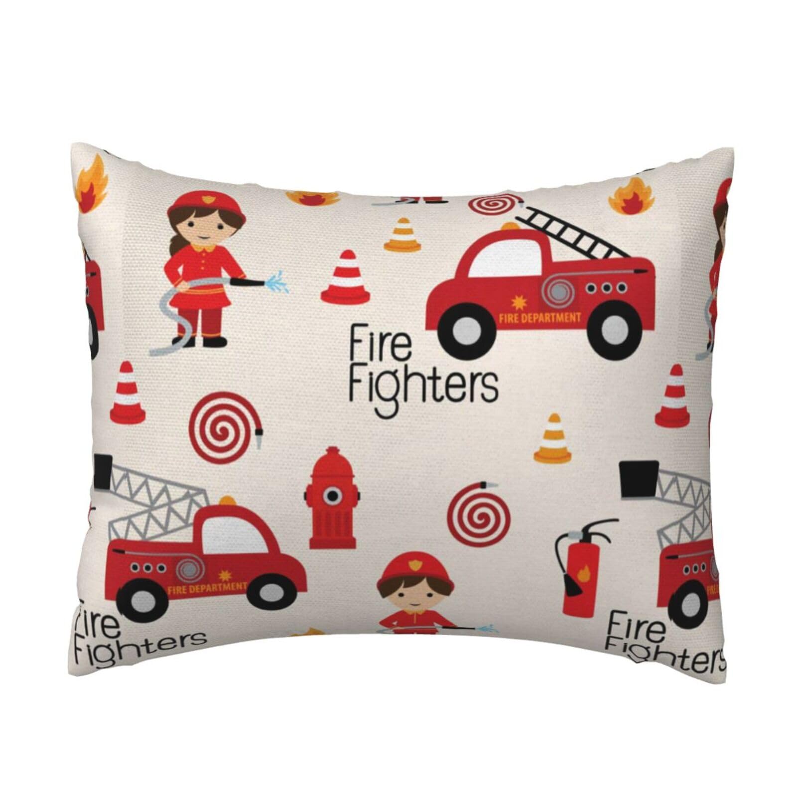 GSGCSBYMLG Little Boys and Girls in FireFighters printed Pillow Case 20x26in Cushion Cover