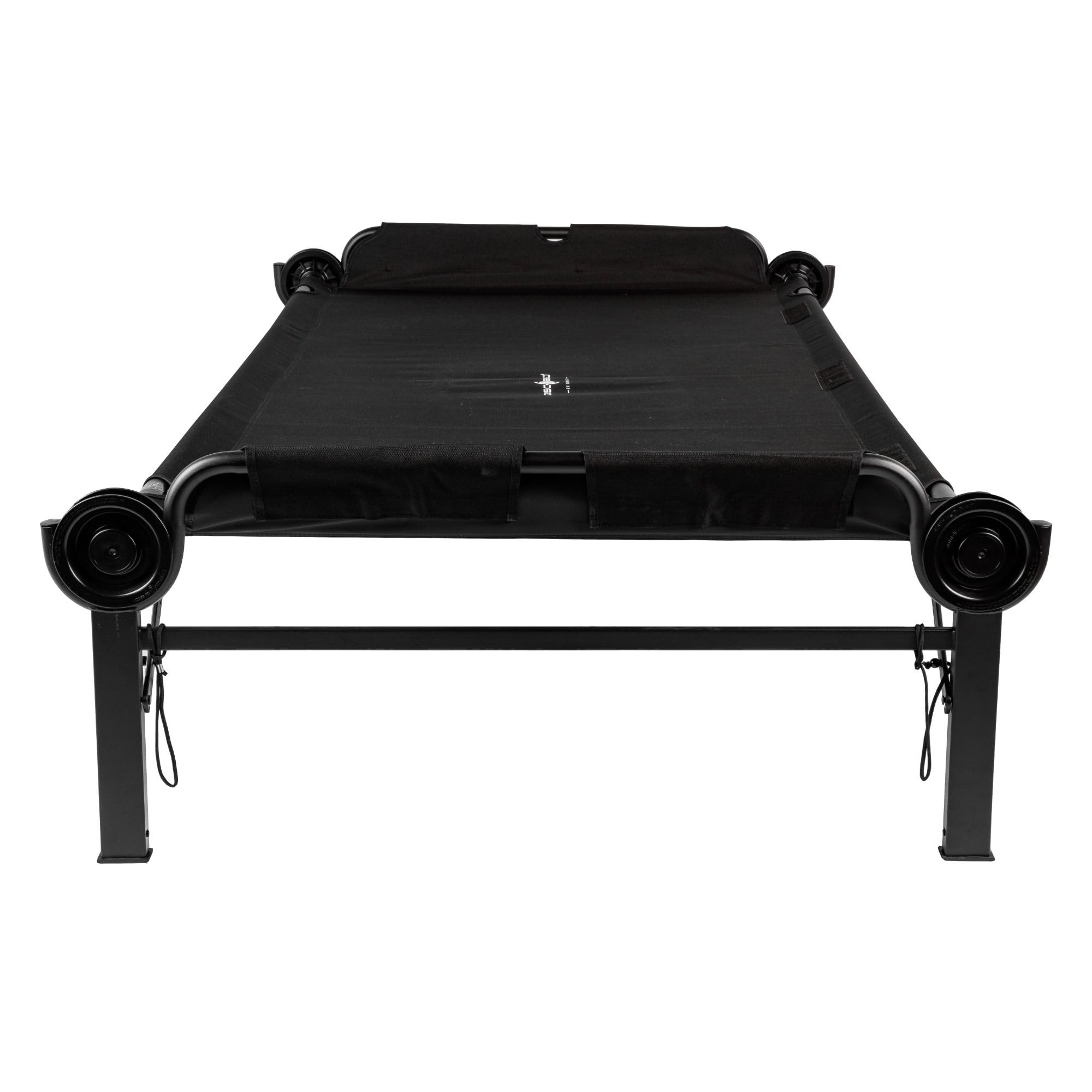 Disc-O-Bed 2XL Outdoor Modular 1 Person Single Camping Cot Portable Bed with 2 Height Options for Adults, Sleep Solution for Tents, Black