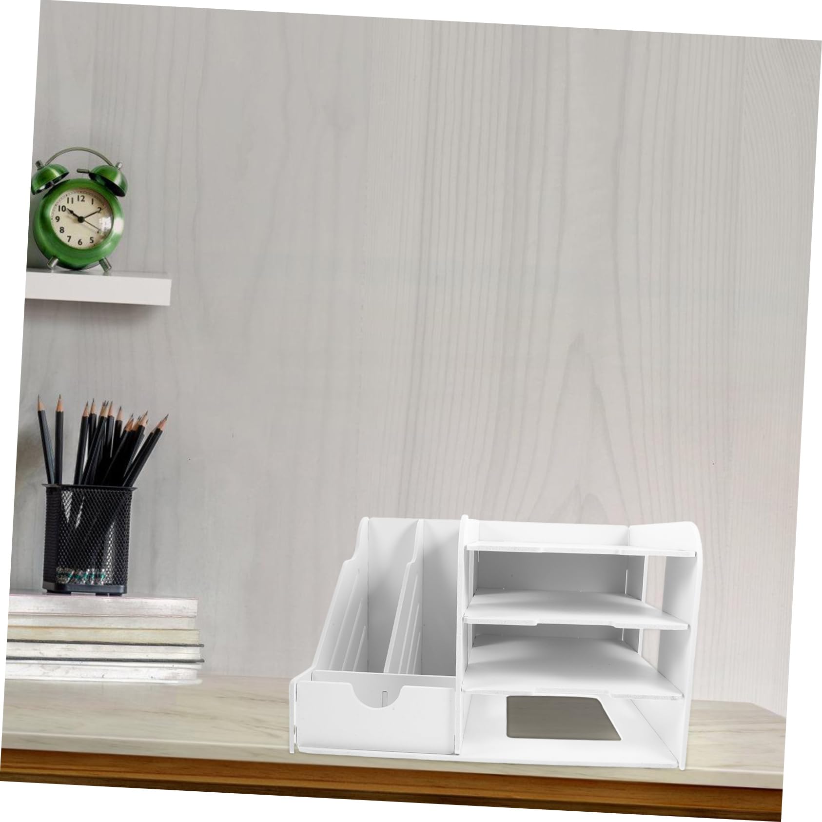 Scaffale per Documenti da Scrivania Organizzatore Multistrato per Ufficio Portadocumenti Robusto e Stabile per Libri e Forniture