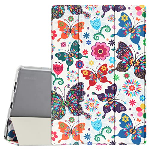 HoYiXi Étui Compatible avec Samsung Galaxy Tab A8 10.5'' 2021 SM-X205/SM-X200 Tablette Cuir Slim Translucide Hard Coque AVCE Stand Housse de Protection pour 10.5'' Samsung Galaxy Tab A8 2021 Papillon