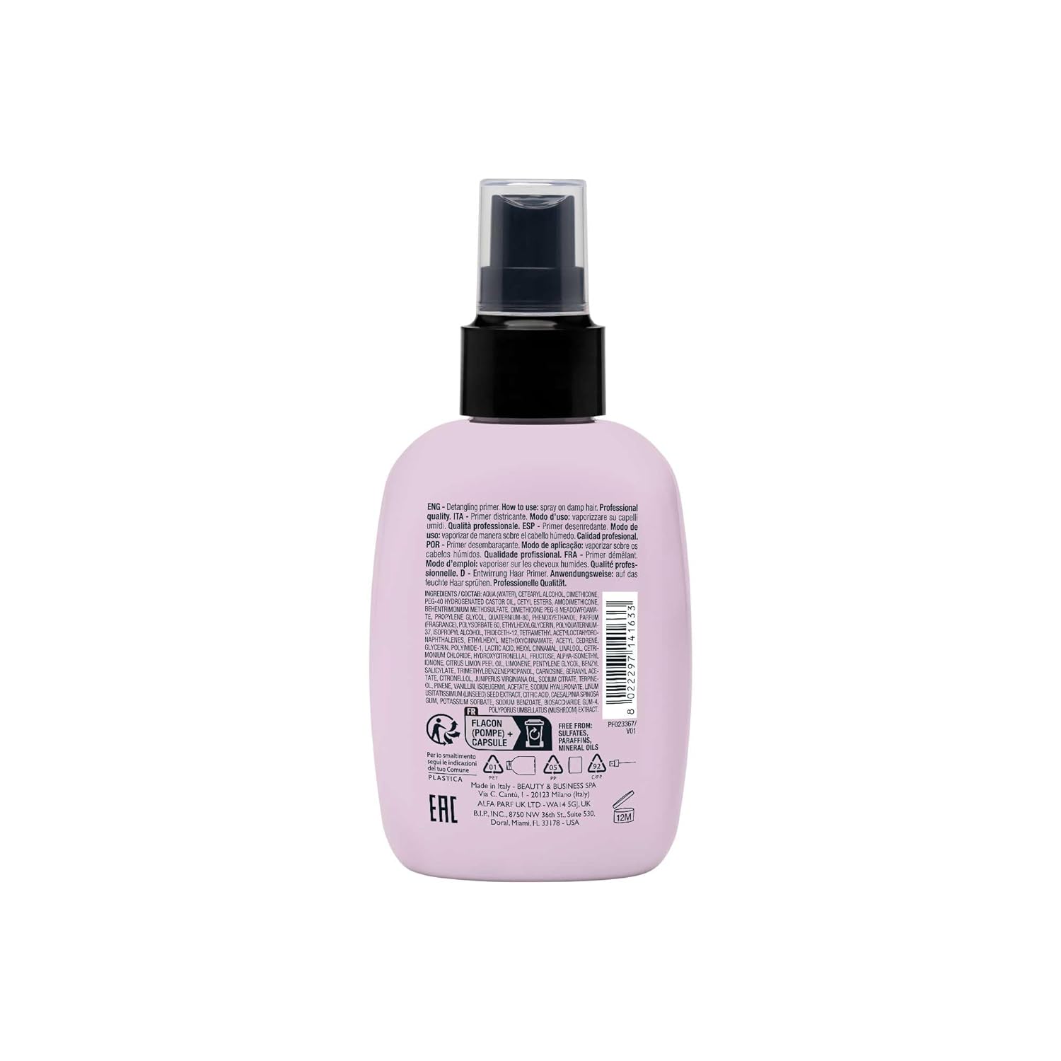 ALFAPARF MILANO Semi di Lino Style & Care Detangling Primer - No Hold - Detangling Primer for All Hair Types - Thermal Protection (4.25 fl oz / 125 ml) - Image 2