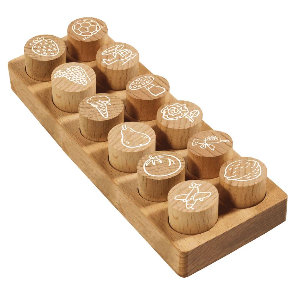 COLOP Woodies Holzstempel Set - Mix - Abdruckgröße 30 mm