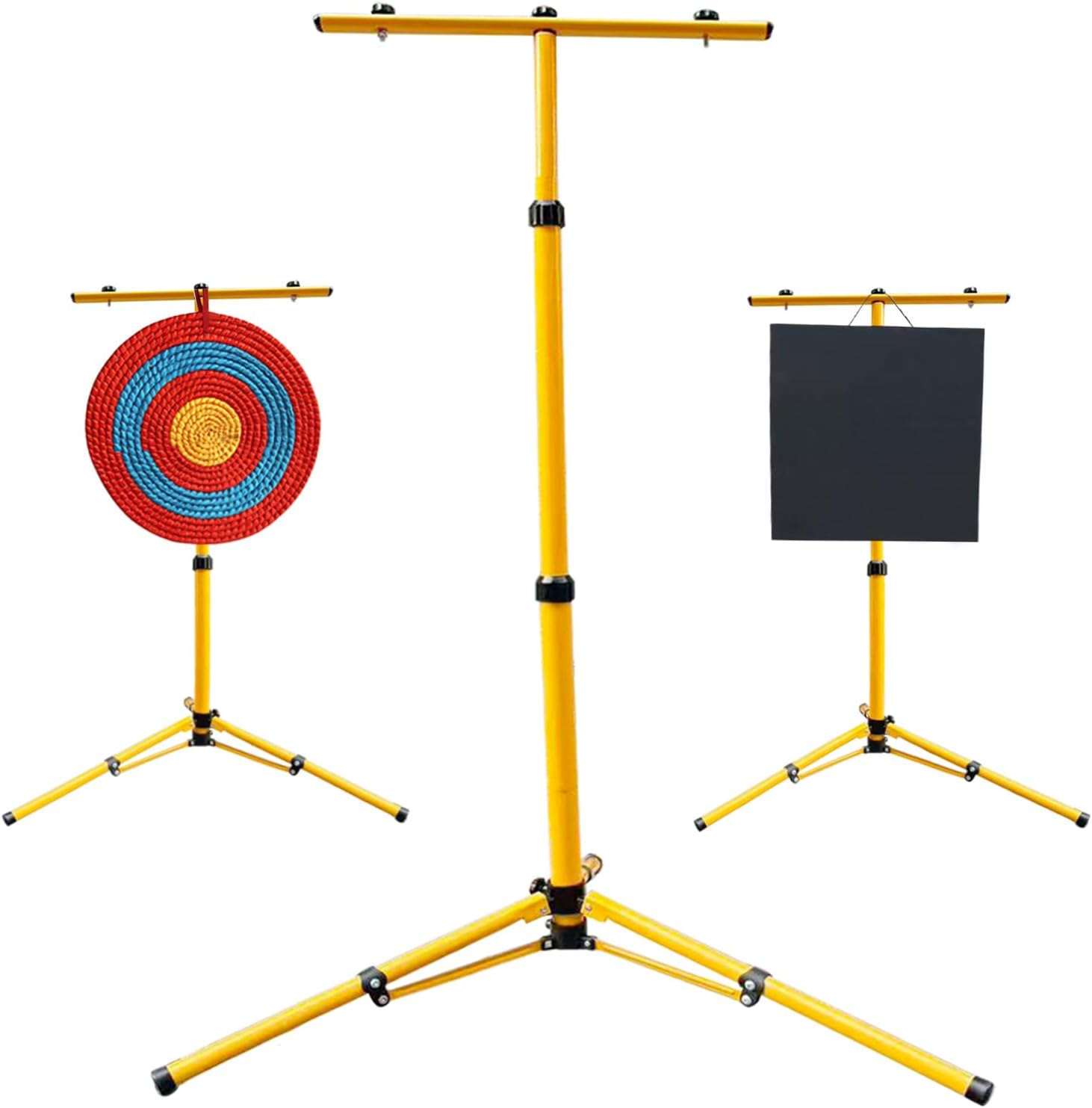 Archery Target Stand Adjustable Bow and Arrow Target Stands for Backyard Adult, Durable Metal Target Stand for Straw or Foam Targets Range Youth Practice Shooting