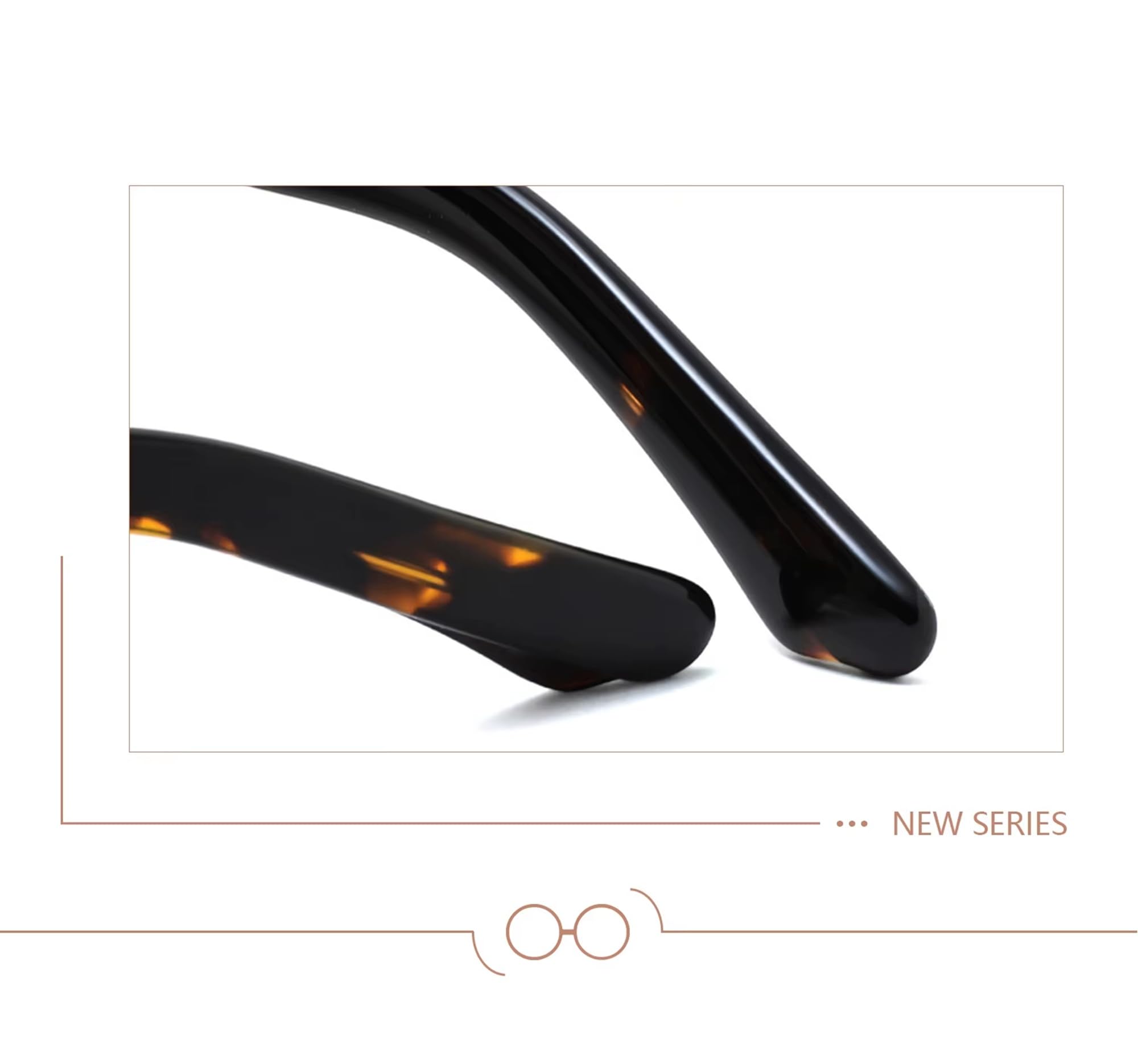 AUGEN Occhiali da sole quadrati polarizzati in acetato di alta qualità 1,10 mm HD polarizzati, lenti nere, 100% protezione degli occhi UV400, occhiali di design antiriflesso per uomo e donna (M246)