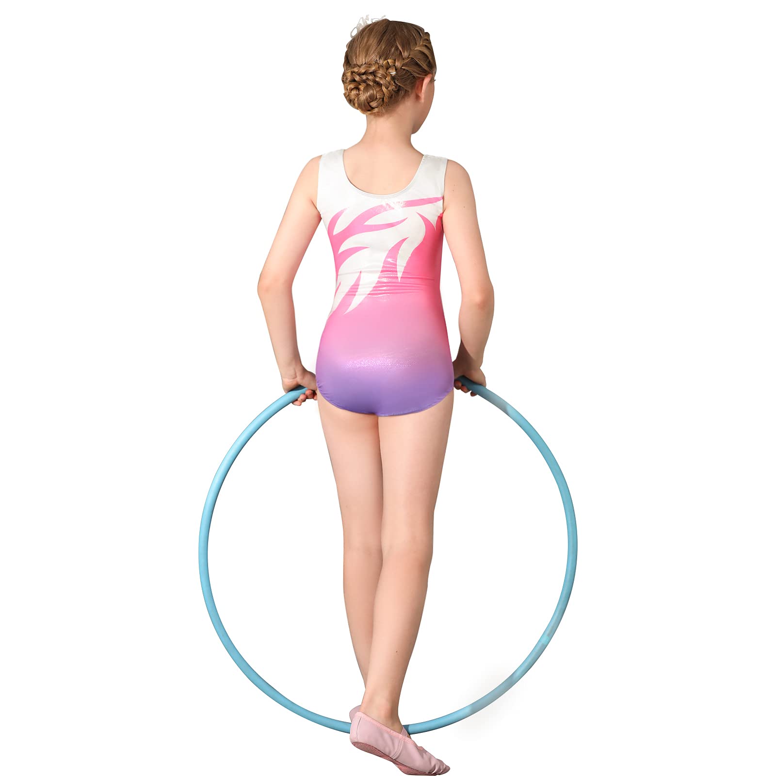 Maillot de Gimnasia Leotardo de Danza Body Ballet Clásico Sin Mangas para Niña 3-14 Años Manga Larga