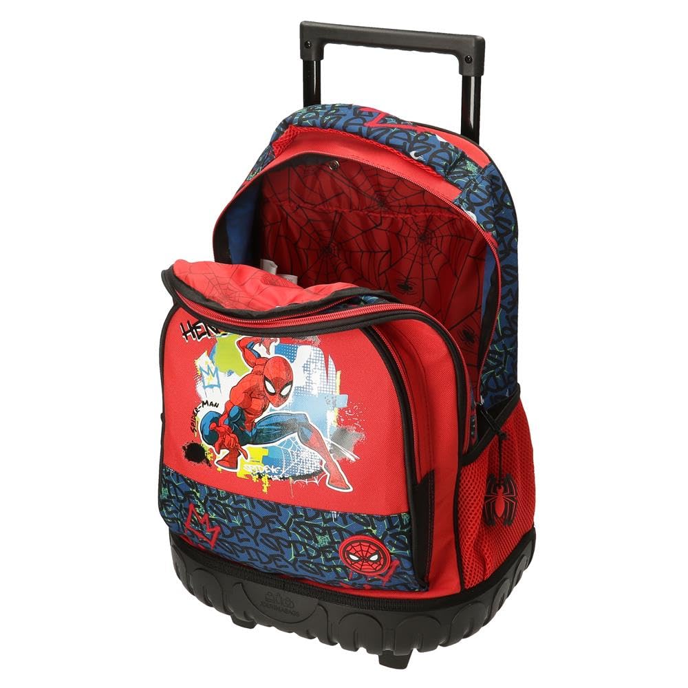 Disney Spiderman Urban Equipaje- Bolsa de Mensajero, Niños, Rojo