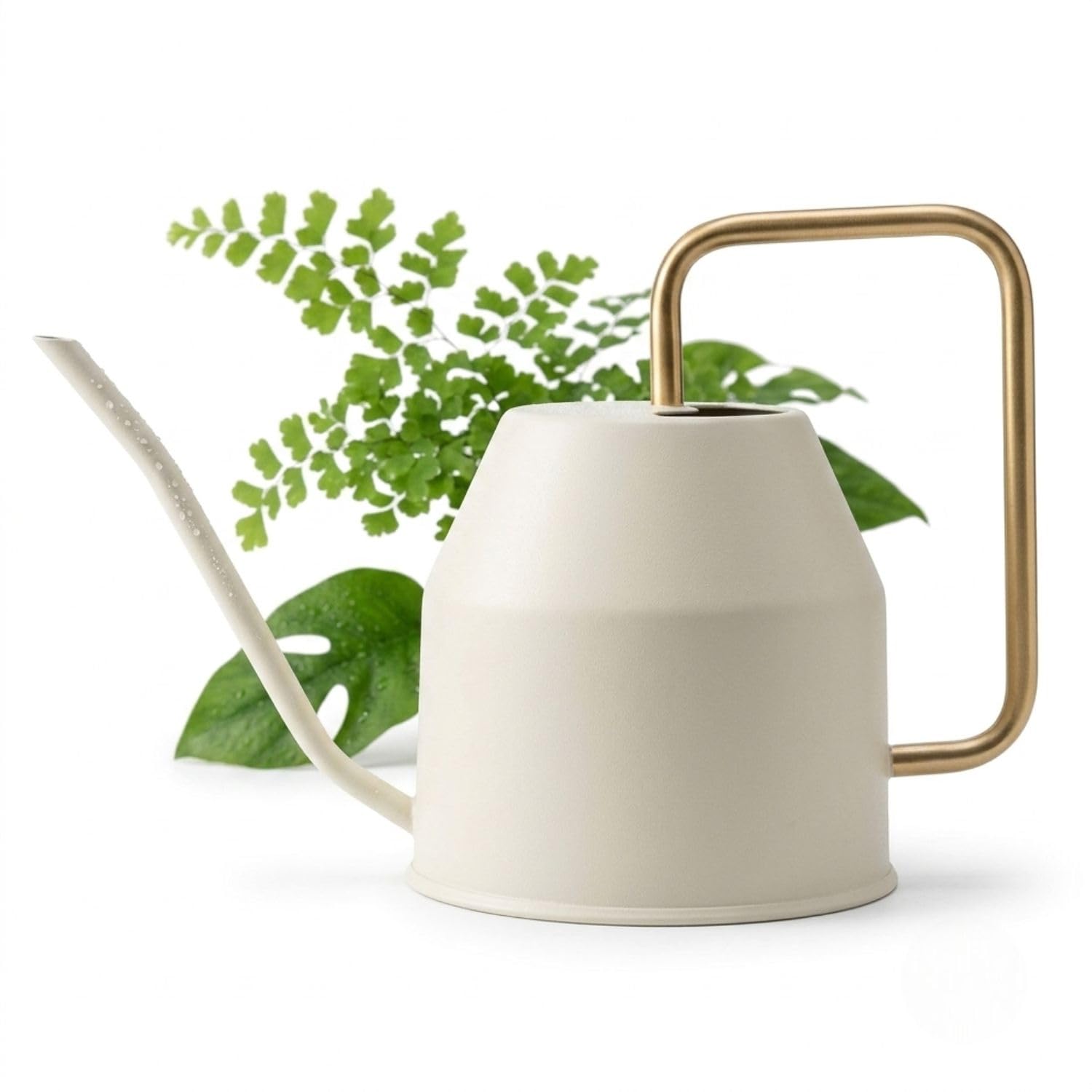 1 Liter Watering Can for Indoor Plants | Rust Resistant Metal Garden Water Can with Long Spout for Precision Watering (Deep White) (1 PCS)-image-24