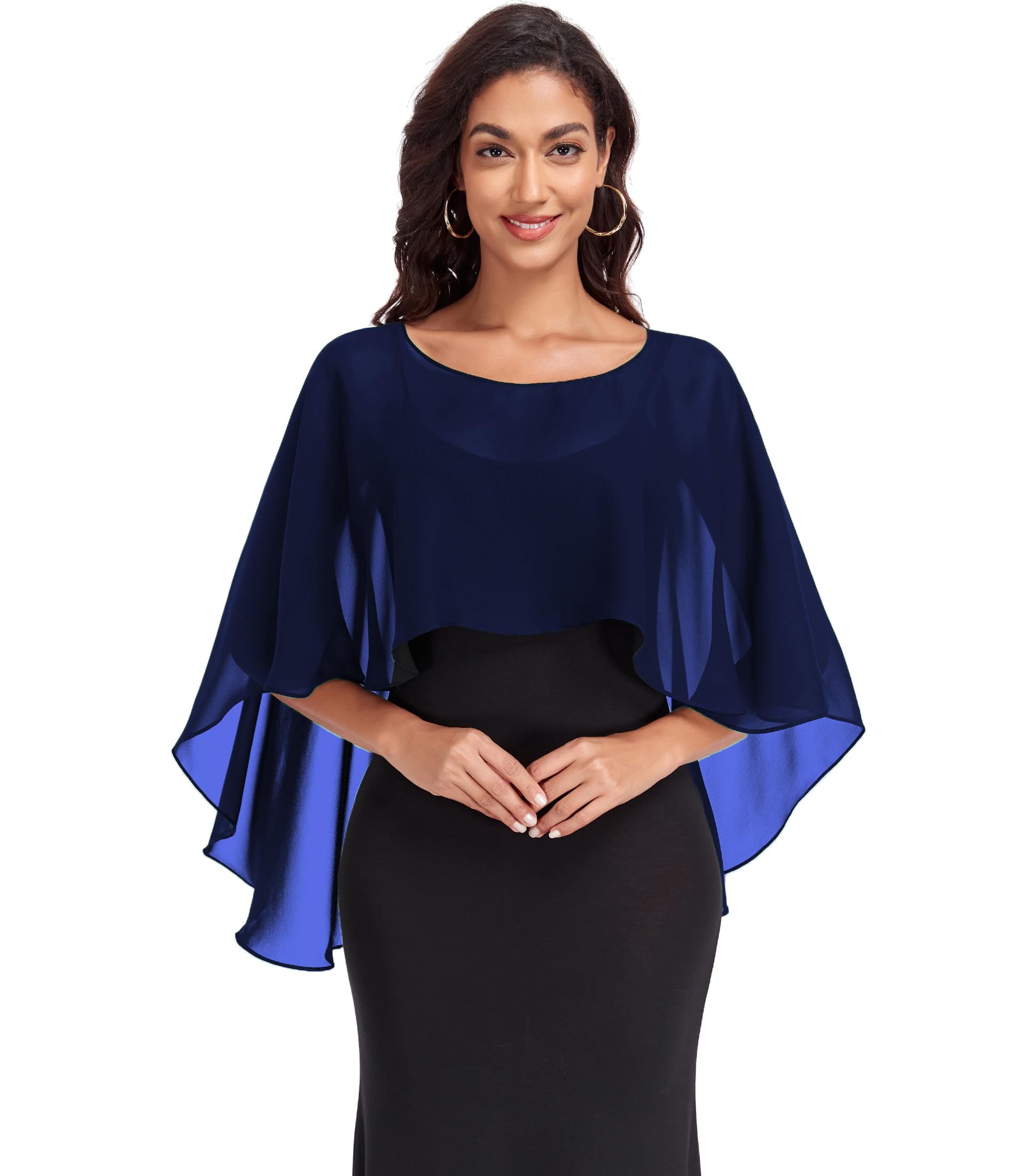 Sheer Shawls and Wraps for Evening Dresses Chiffon Capes for Women Soft Wedding Cover Up
