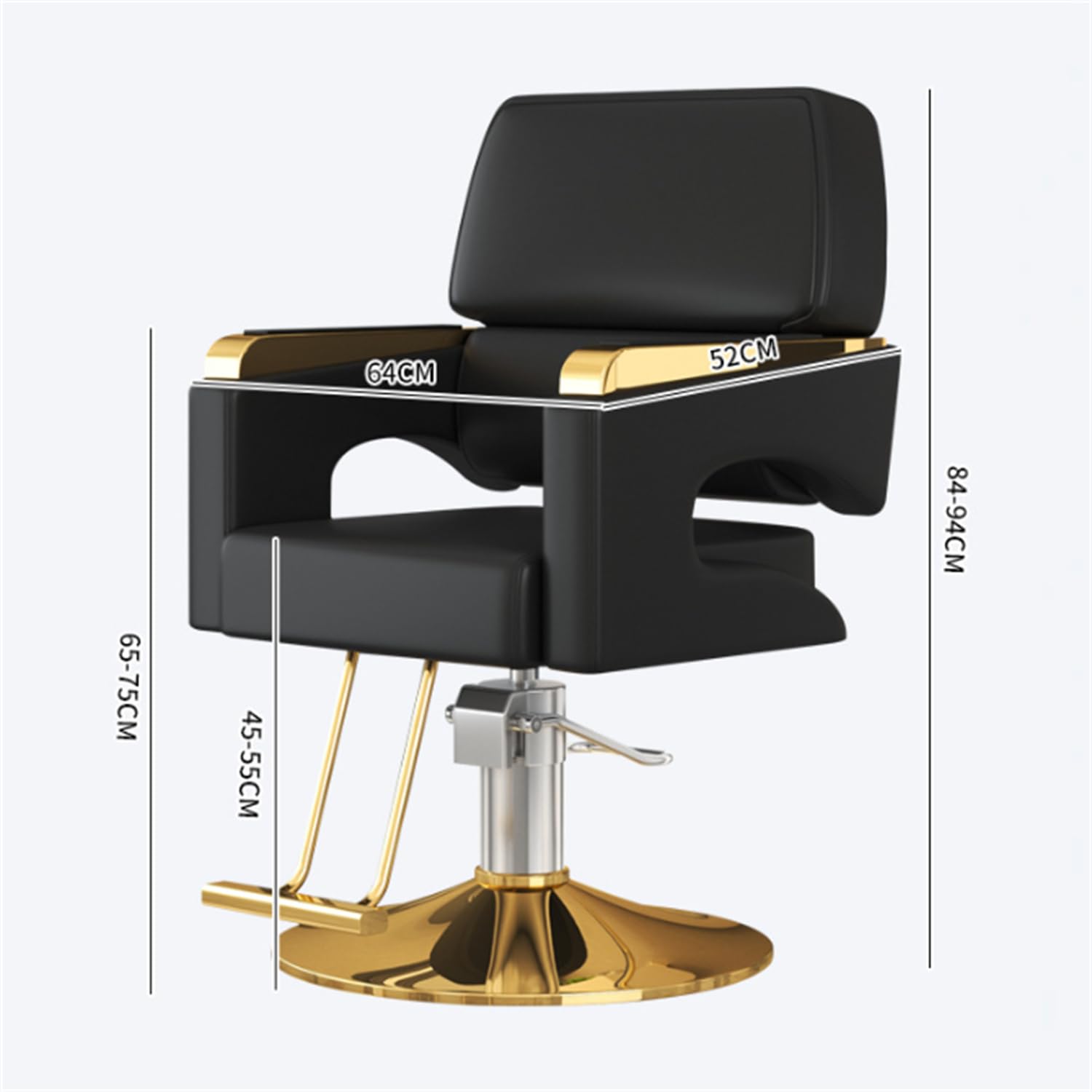 Sillas de barbero, Silla de barbero hidráulica - Silla de salón Resistente con Giro de 360°, Silla de SPA con Ruedas para Uso Profesional en barberías y peluquerías, diseño Elegante y cómodo