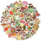 50pcs Mushroom Aesthetic Stickers Pack, Cute Vinyl Stickers for Laptop Water Bottle Skateboard,...