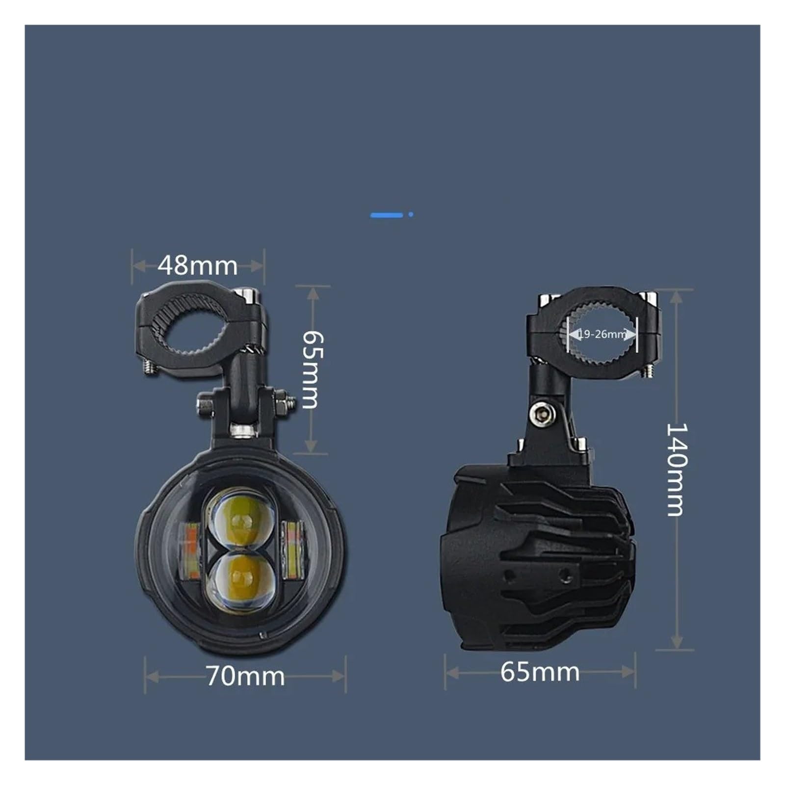SANCAK Fari Per Motociclette Fendinebbia Per Moto Lampada Di Guida Ausiliaria A LED Faretti Per Fari Per Interruttore Cablato 100 W Bicolore