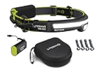 Liteband PRO Bundle 1500 Lumens LED Headlamp Rechargeable Battery Powered, Bright Tactical Head Lamp Flashlight Hard Hat Light, Mechanic Lamps, Camping, Running, Best Rated For Forehead, Carbon
