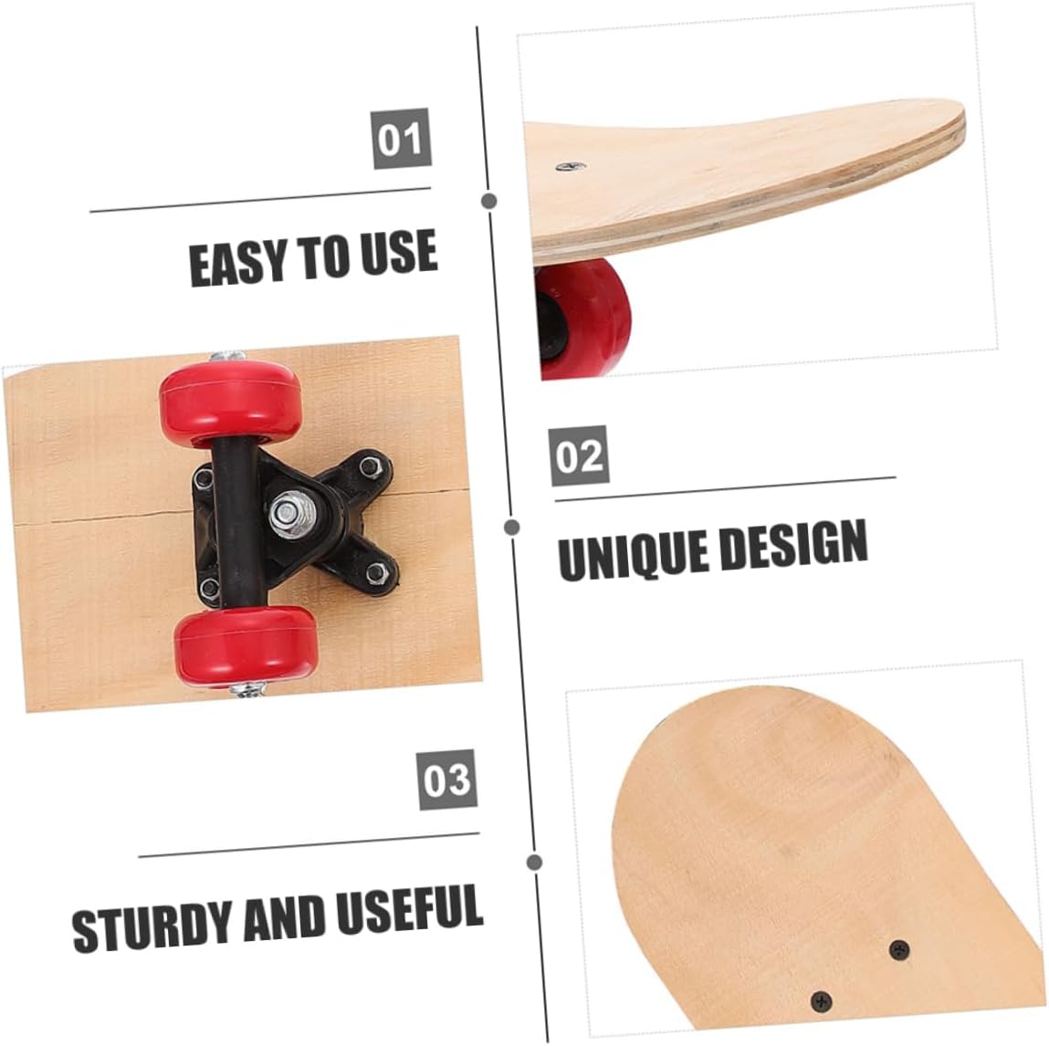 Garneck Graffiti Skateboard Unfinished Deck for Blank Wheel Boys and Girls Skateboard for Creative Projects and Personal Expression