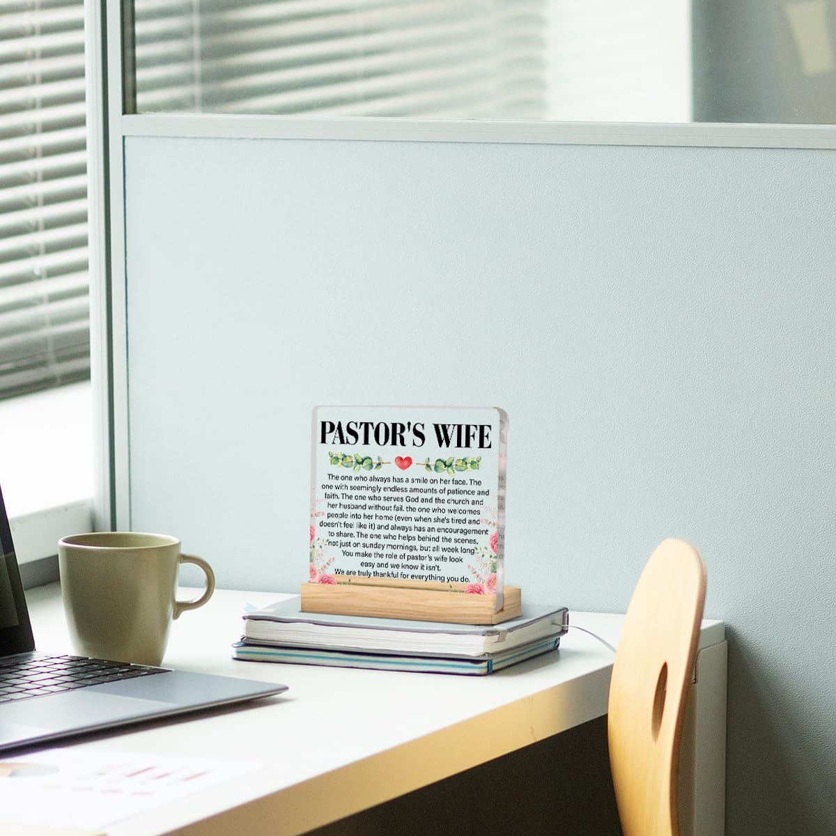 Pastor Wife Appreciation Gifts, Thank You Gifts for Pastors Wife Acrylic Desk Plaque Sign Decor - Image 5