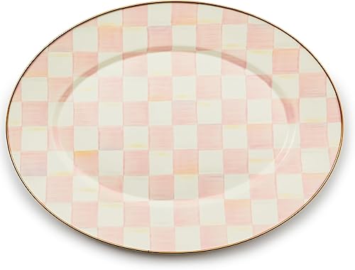 Miniatura 8 de MACKENZIE-CHILDS Courtly Check - Plato ovalado esmaltado, plato para servir para entretenimiento, mediano