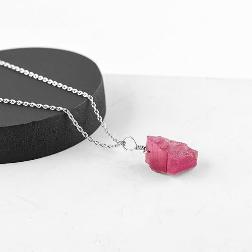 Miniatura 2 de Collar con colgante de plata de múltiples piedras crudas