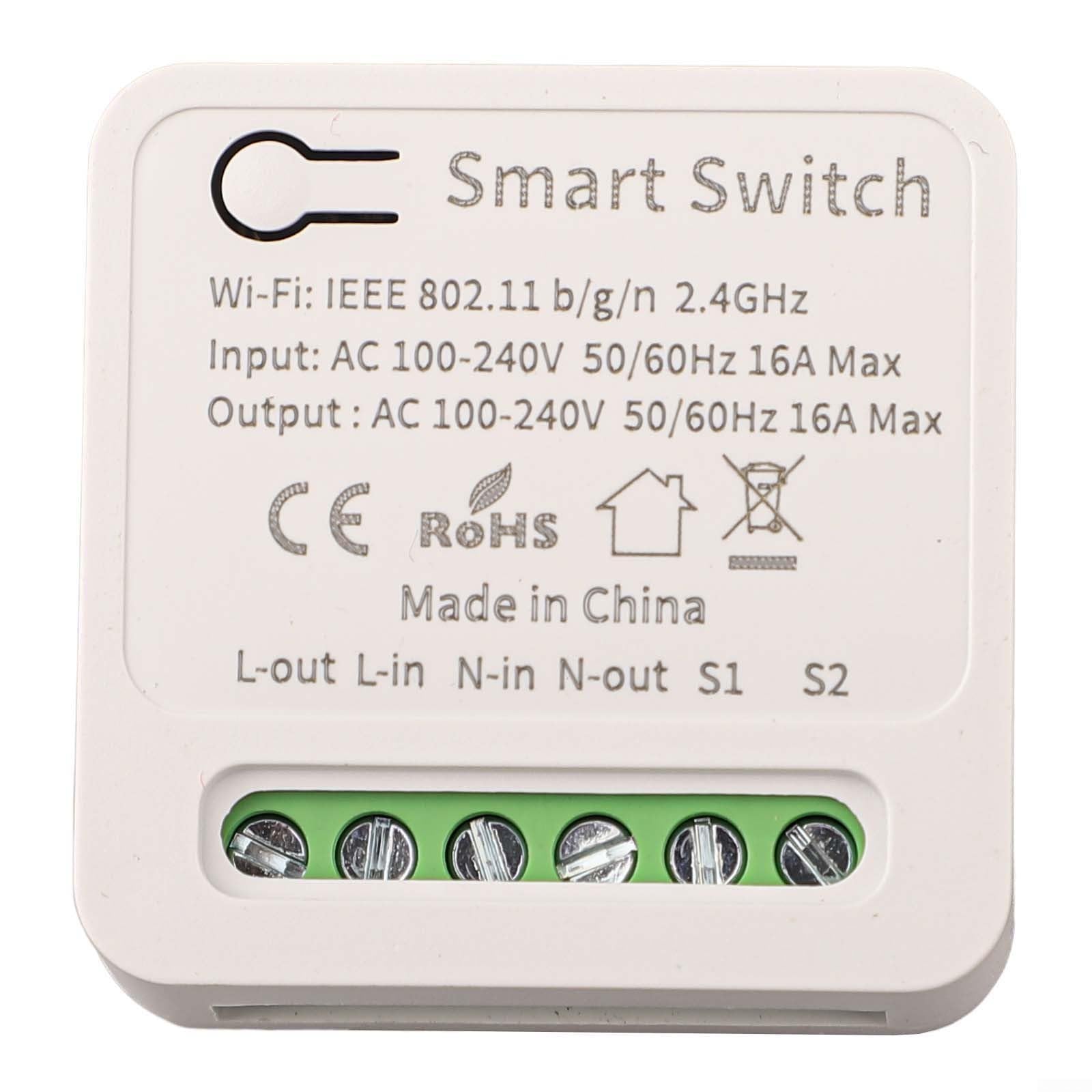 Interruttore Smart Home con connettività WiFi per attivazione vocale e Controllo dell'illuminazione Domestica (16 A)