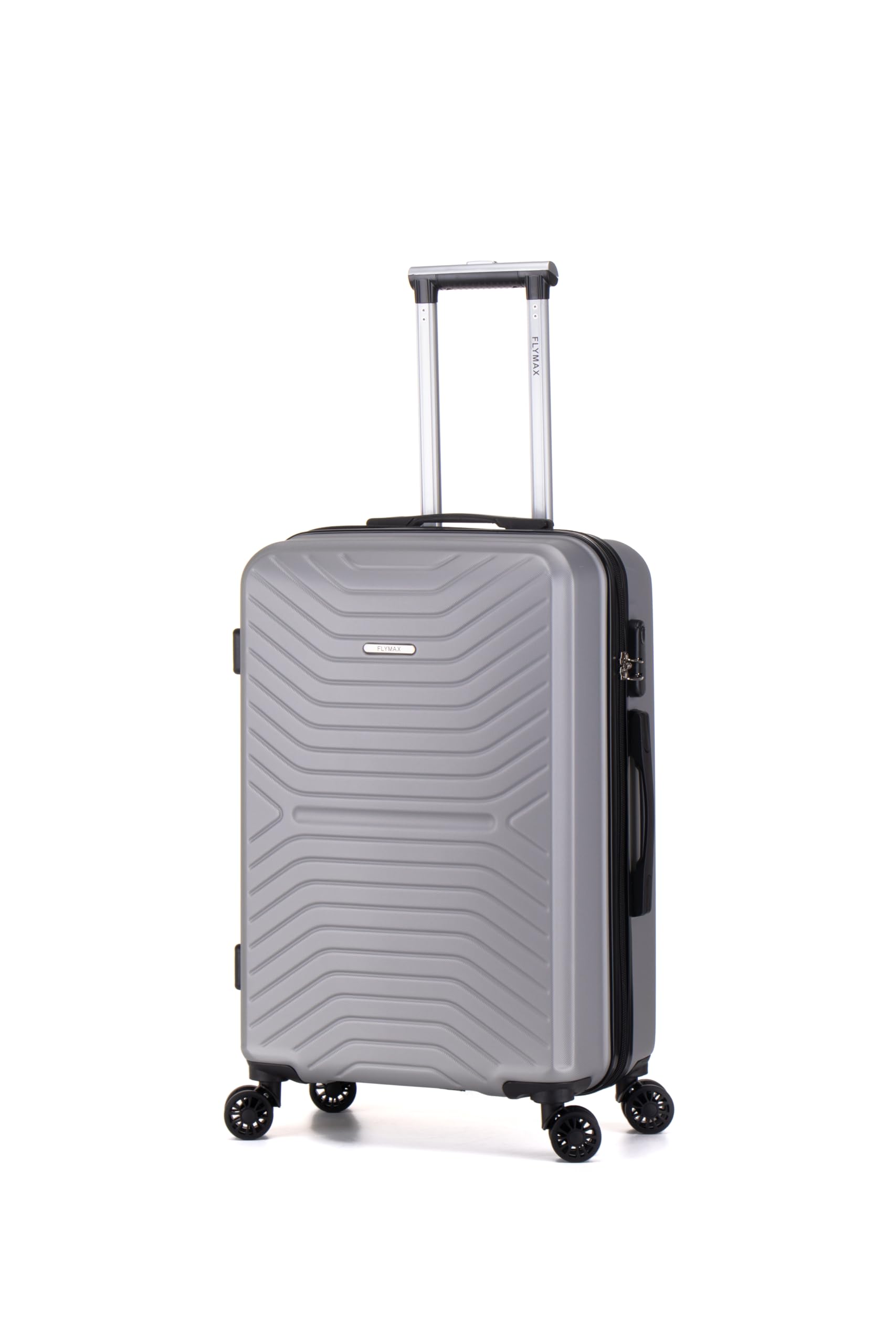 FLYMAX 4-Rad Koffer Groß, Mittel & Kabine Super leichte Hartschale Gepäck Spinner ABS Reisekoffer, weinrot, 45x36x20 Carry on, Koffer