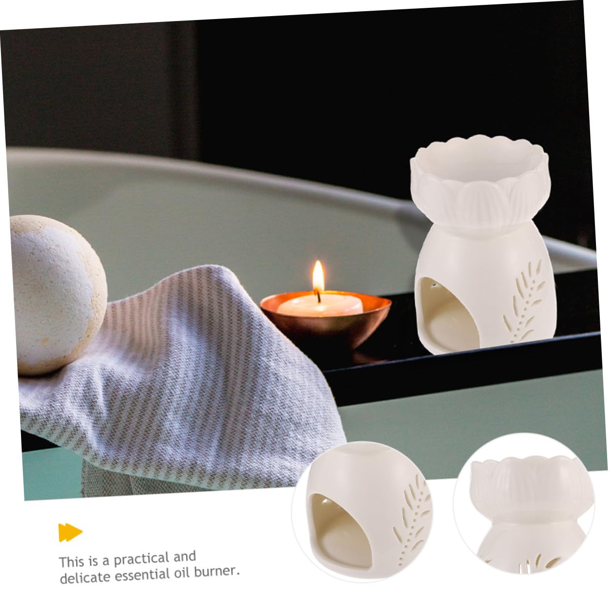 2 Stück Keramik Aromatherapie Duftlampe Hohlgearbeitetes Stabile Tischdekoration Leichtes Aromaöl Handgefertigter Keramik Diffuser für Zuhause und Geschenk