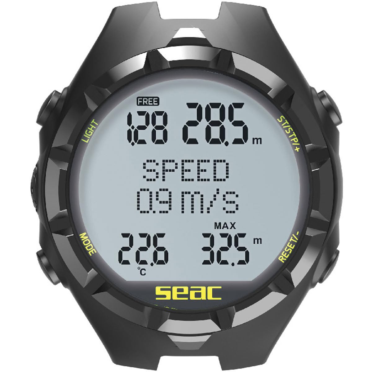 SEAC Apnea HR, ordenador de apnea, negro/amarillo