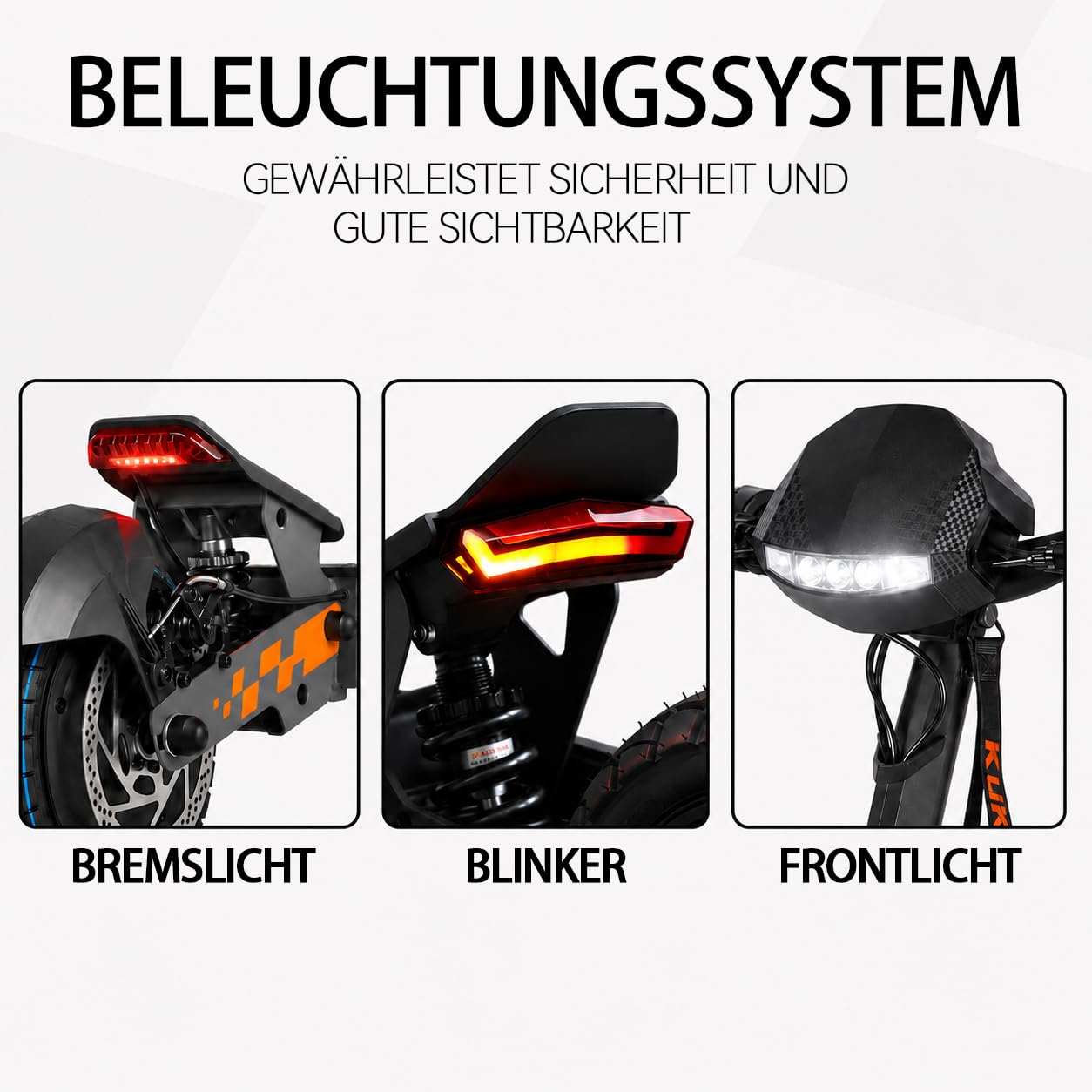 Kukirin E Scooter,Elektro Elektroroller Erwachsene Elektroscooter,E Roller Offroad,Elektro Scooter Roller,Patinete electrico(55 Km Reichweite),G2
