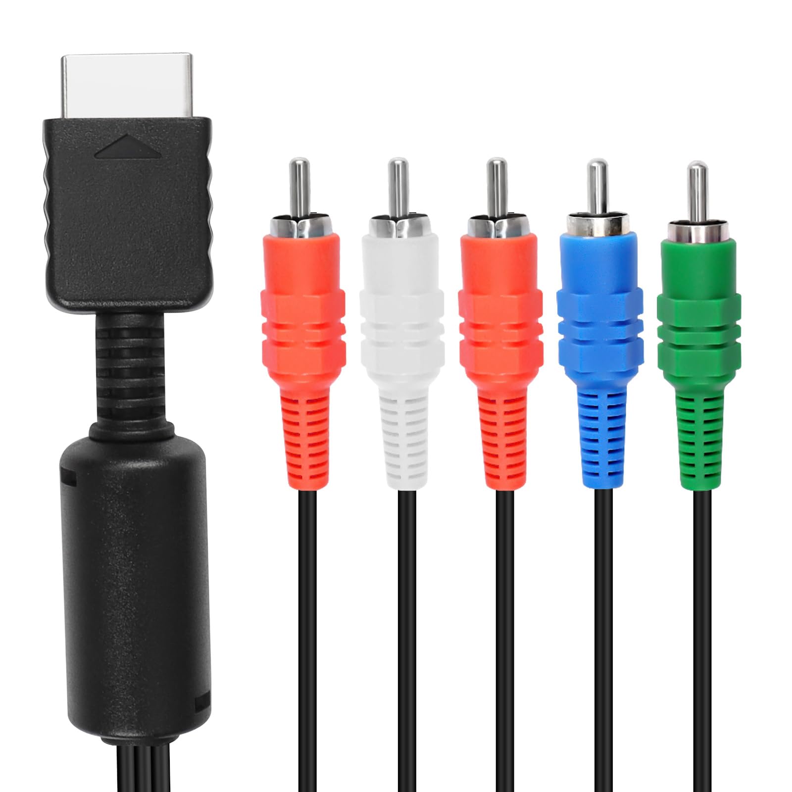 XMSJSIY Componente AV Cable para PS2 PS3 AV HDTV Wire Multi Out Video Audio Cable YPbPr Componente para PS2 PS3 HDTV EDTV Cable Conector – 1.8 M