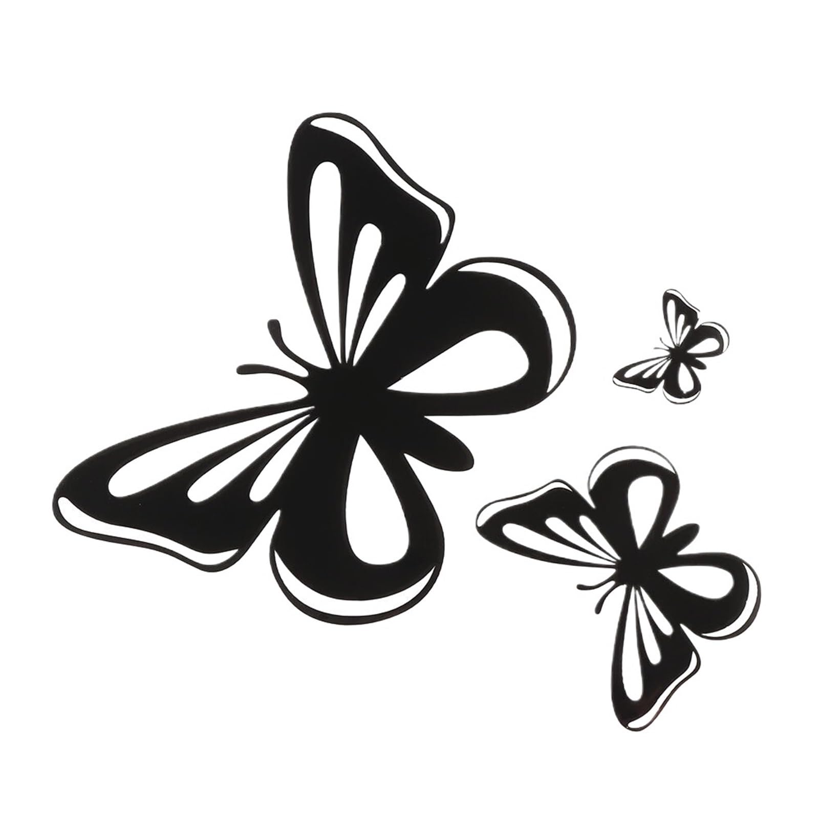 ZUXWUX Car Decal Beautiful Butterflies Car Stickers Decals Black/White Auto Window Decal Accessories(Color1)