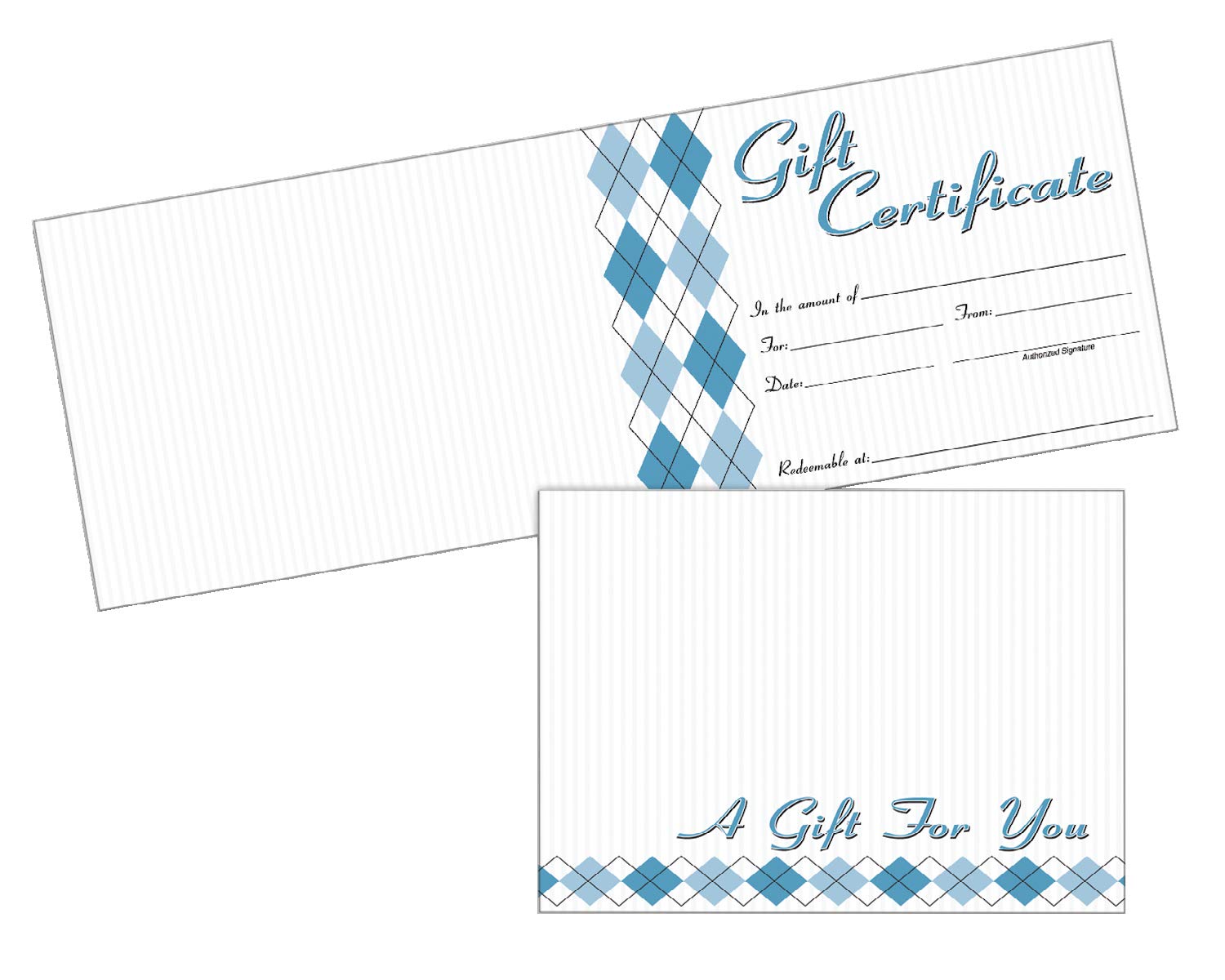 Adams Gift Certificate Cards, 20 Folded Cards and Envelopes,