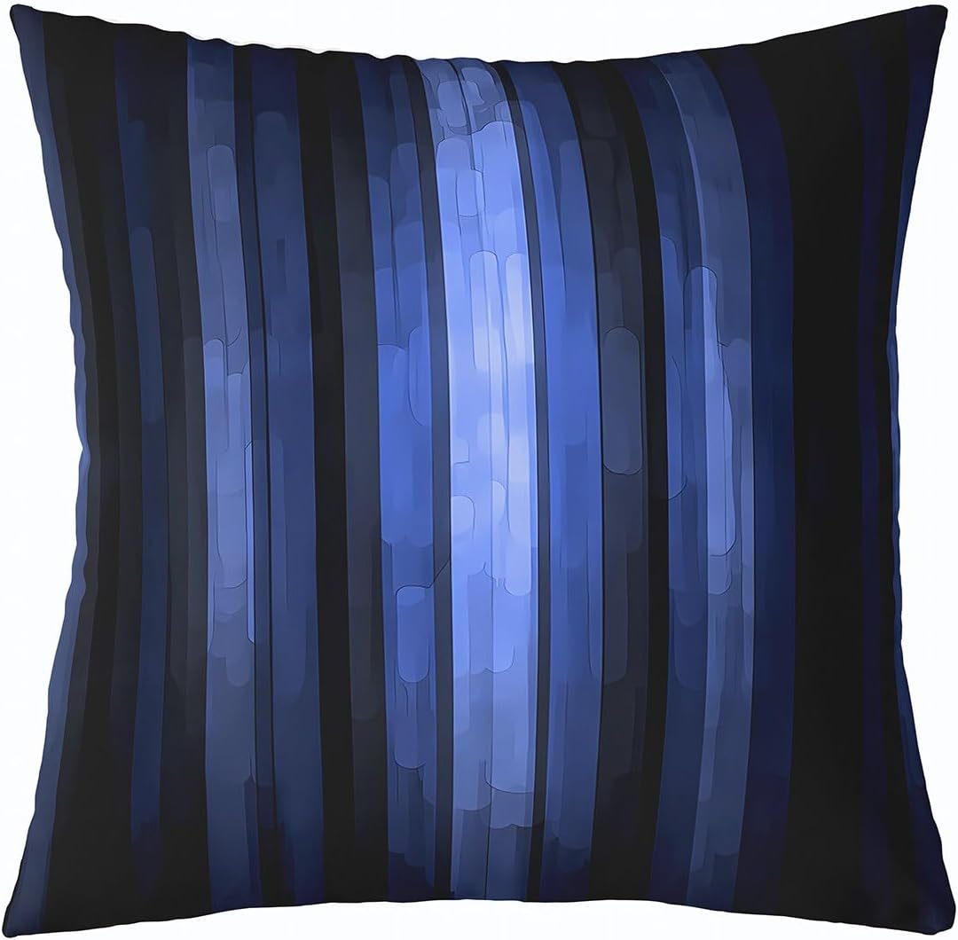 jejeloiu Blue Gray Throw Pillow Covers Set of 4 16 x 16 Inch Kids Abstract Geometric Cushion Case for Boys Girls Teens Modern Art Decor Pillowcase Soft Lightweight Room Decor