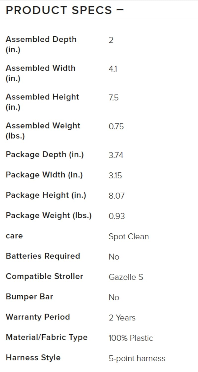 Cybex Gazelle S Car Seat Adapter for CYBEX, Maxi-Cosi® Mico 30 and Nuna PIPA