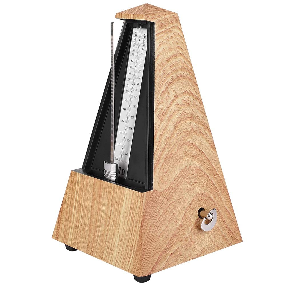 Mechanisches Metronom für Gitarre/Bass/Klavier/Violine,Pyramidenform Metronom mit Klingeltöne, Beat und Tempo mit hoher Präzision