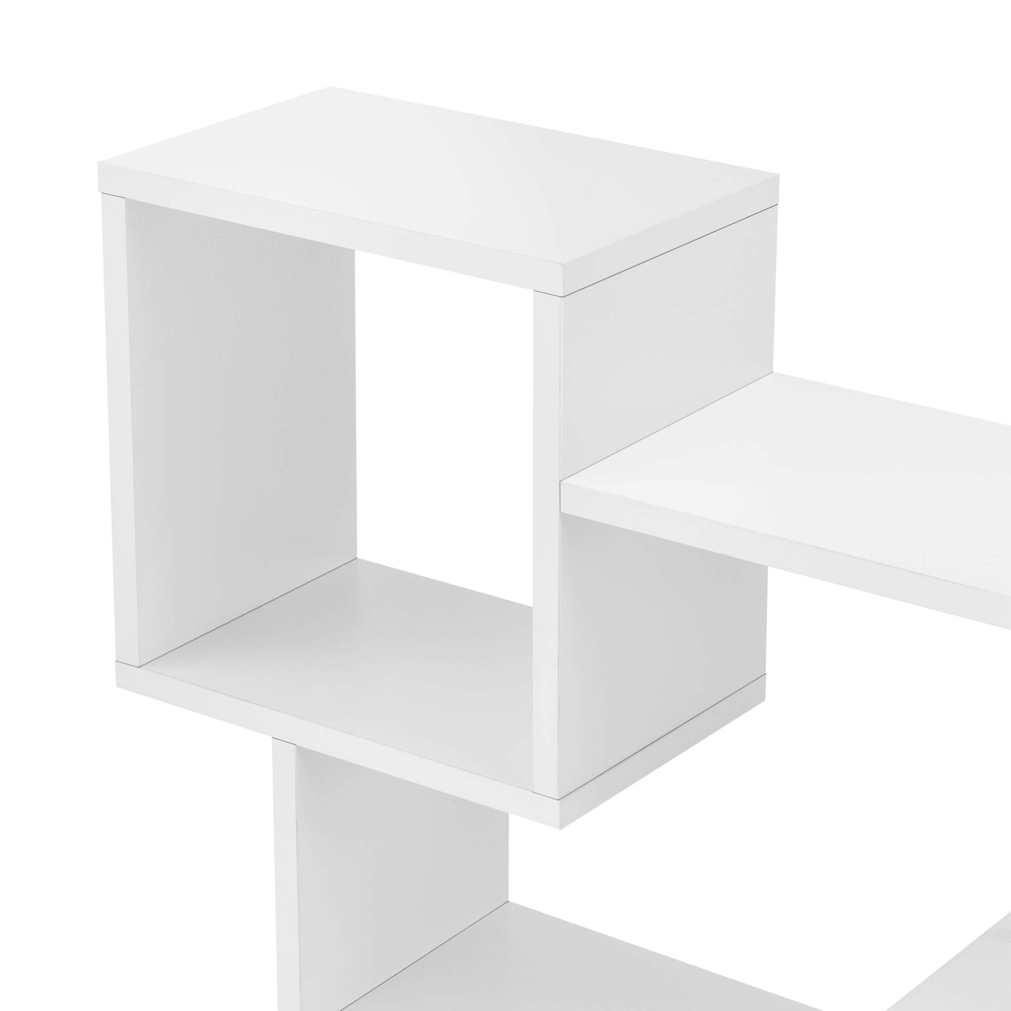 [en.casa] Estantería para Pared Kvinesdal 87 x 18 x 54 cm con 3 Compartimientos de Almacenamiento Estante Flotante Decoración de Salón o Dormitorio hasta 13 kg Blanco