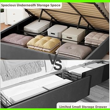 Queen Size Lift Up Bed Frame with Storage