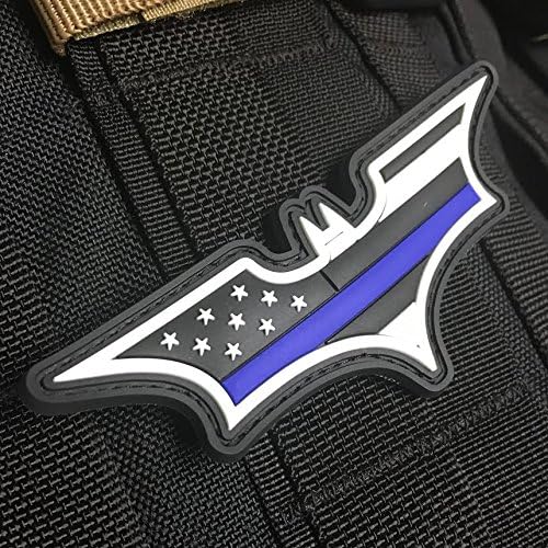 Thin Blue Line American Flag Patch - Dark Knight Edition