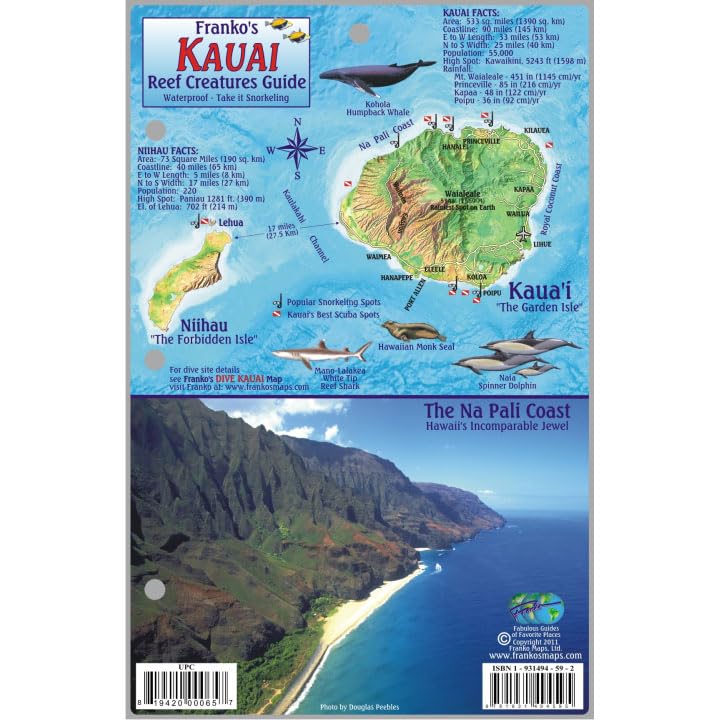 Franko Maps Kauai Reef Creatures Fish ID for Scuba Divers and Snorkelers
