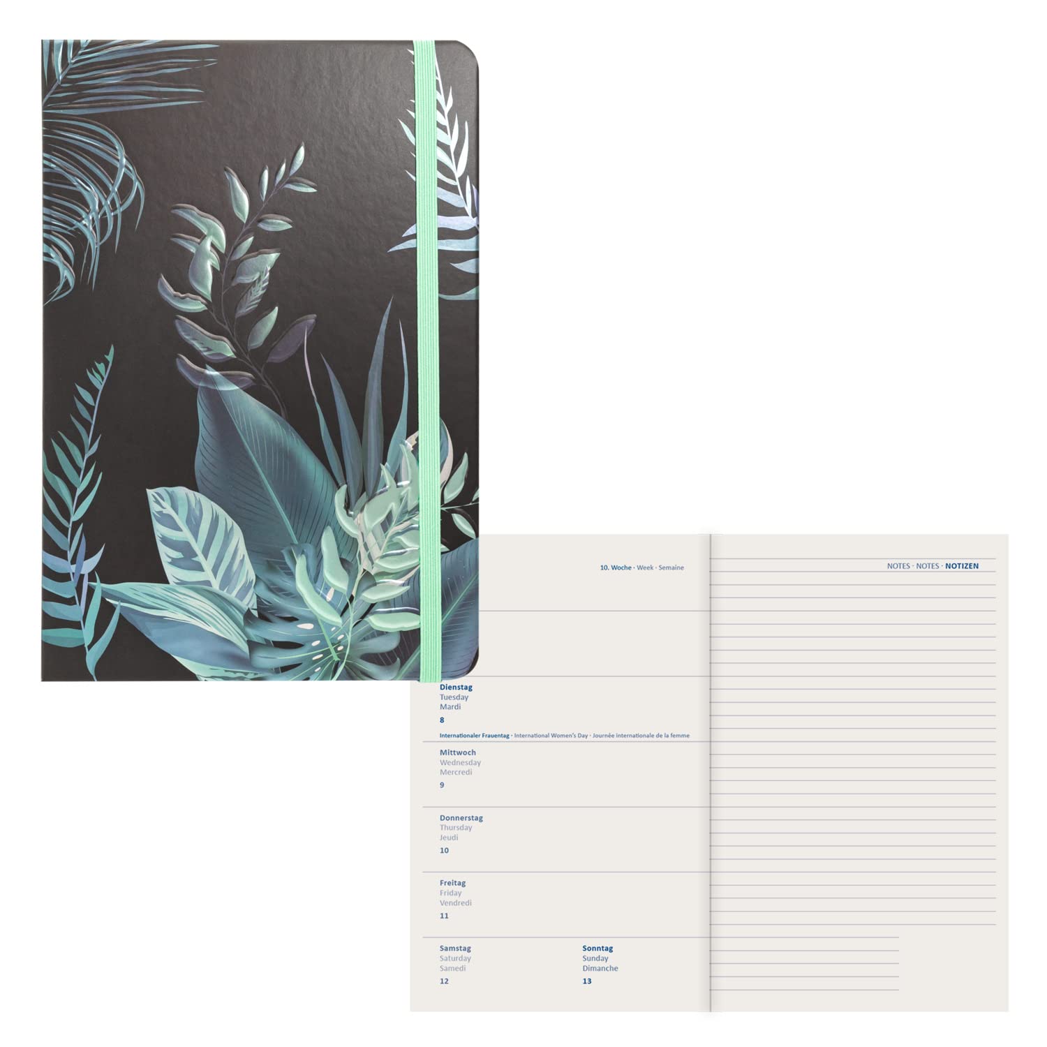 Idena 13882 - Diary 2023, Jungle, DIN A5, 176 Pages, 1 Week on 1 Page, Agenda, multicoloured - Image 2
