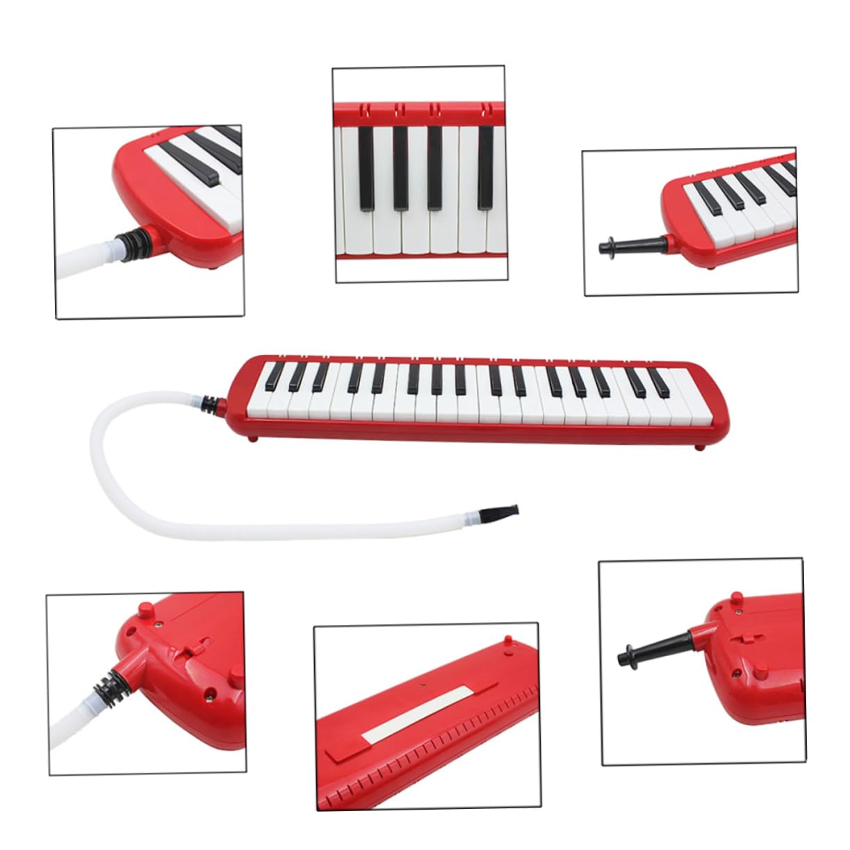FRCOLOR Melodica in Abs senza Batterie a 37 Tasti con Custodia Rigida, Strumento Musicale Leggero per Principianti e Amanti della Musica
