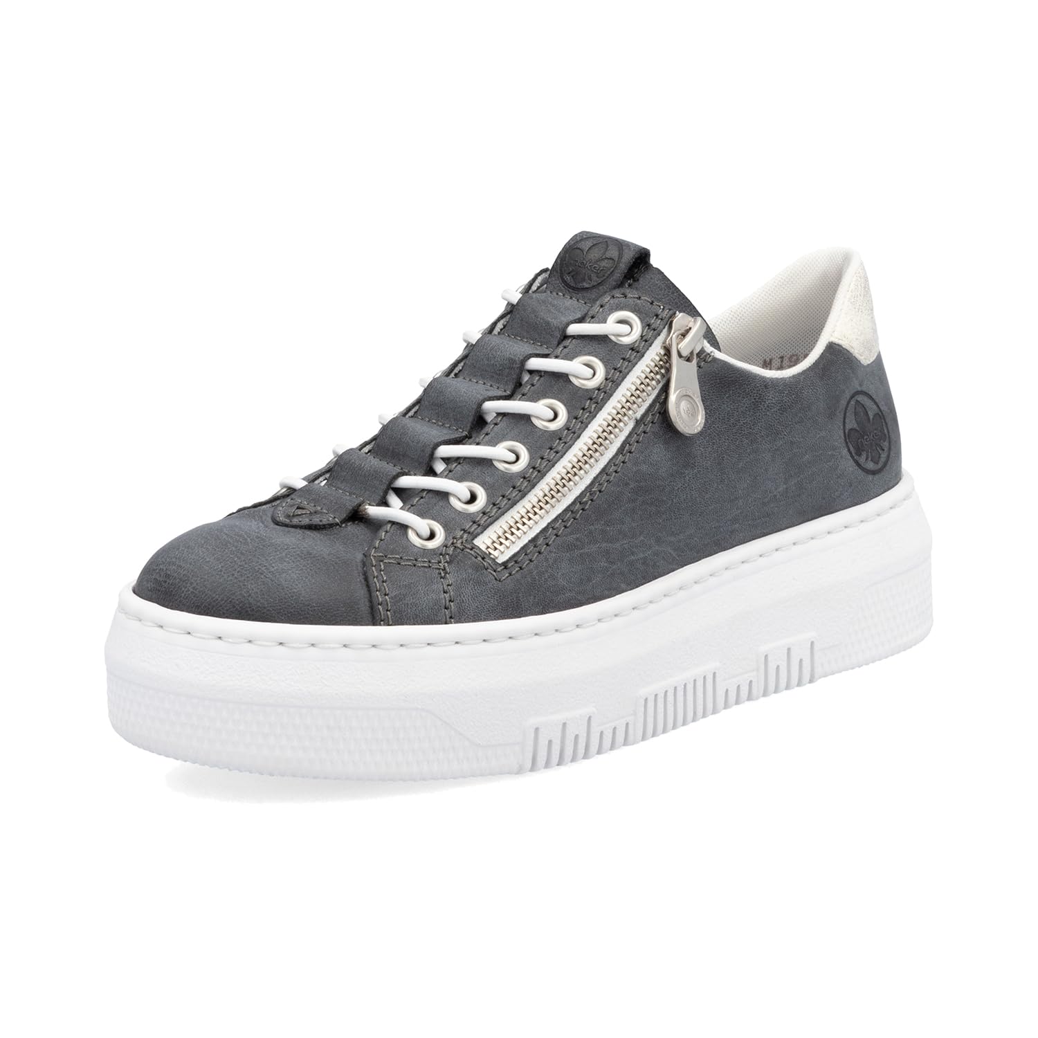 Rieker M1953 baskets d'été légères à plateforme femme gris bleu