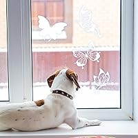 Vista 6 de 24 Pcs Window Strike Prevention Stickers Decals Butterfly Window Anti Collision Window Clings to Prevent Bird Strikes, Anti Bird Collision Decals