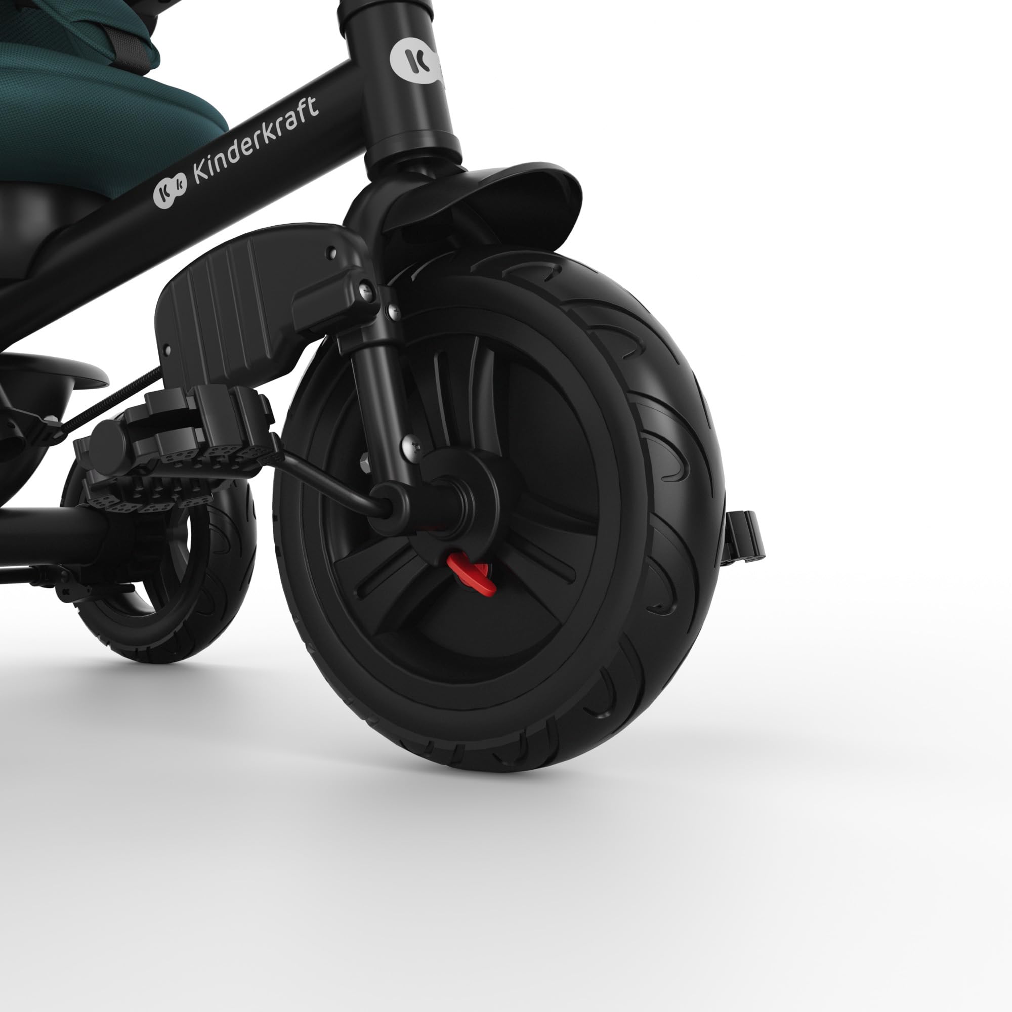 Kinderkraft ASTON 2 PLUS triciclo bambini 6 in 1, seduta 360°, posizione semi-reclinata, maniglione genitori, capottina, pedali liberi, Verde