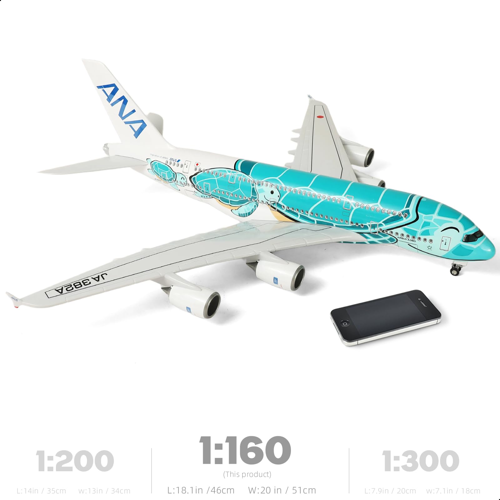 Amazon.co.jp: QIYUMOKE A380 1/160 ANAグリーンタートルデザイン完成